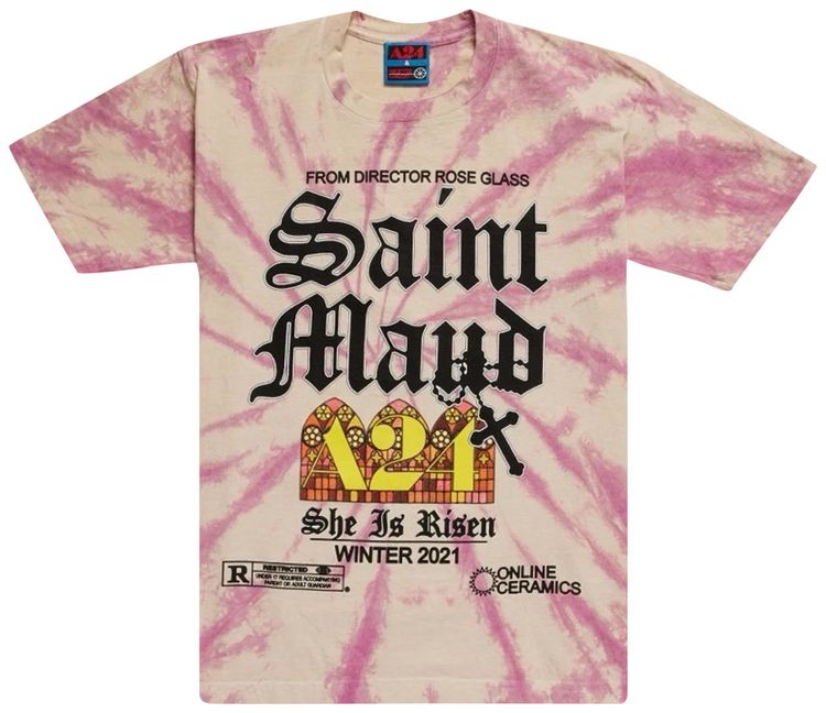 Online Ceramics x A24 Saint Maud Stained Glass Tee Tie Dye