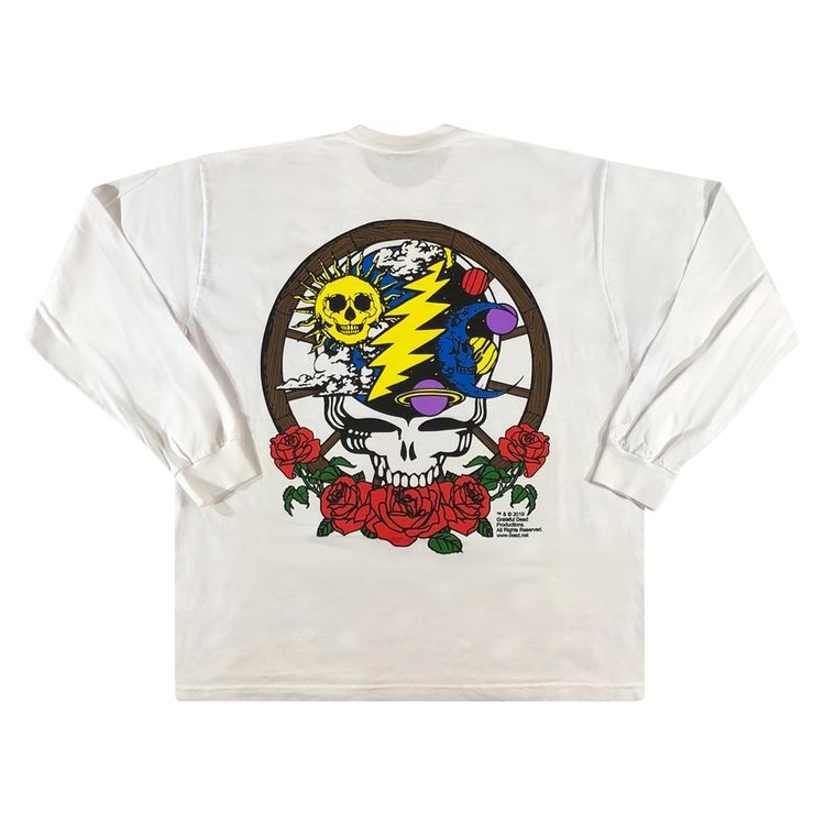 Online Ceramics Grateful Dead Train Riders Long Sleeve White