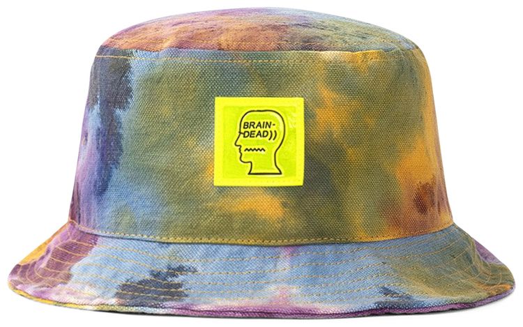 Brain Dead Dyed Canvas Bucket Hat Tie Dye