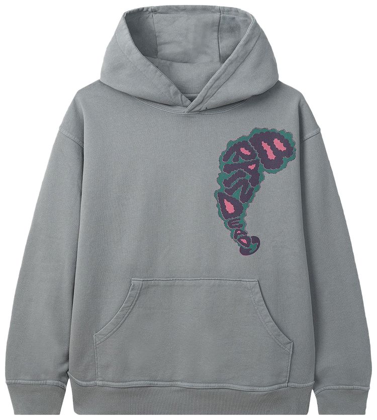 Brain Dead Will Sweeney Wizard Print Hooded Sweatshirt Slate