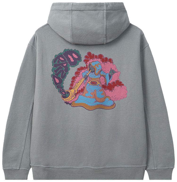 Brain Dead Will Sweeney Wizard Print Hooded Sweatshirt Slate