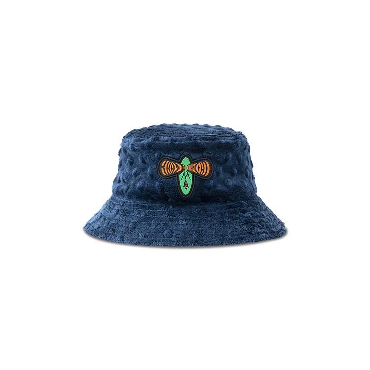 Brain Dead Embossed Fur Bucket Hat Navy