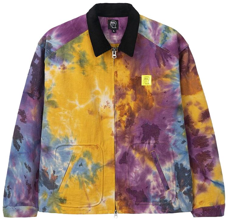 Brain Dead Contrast Corduroy Collar Harrington Jacket Tie Dye