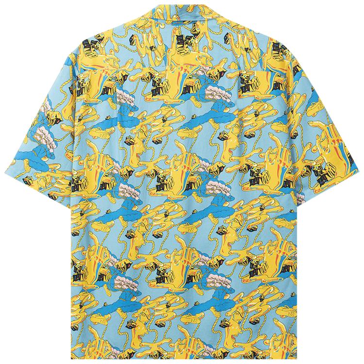 Brain Dead Jonny Negron Bondage Printed Short Sleeve Hawaiian Shirt Blue