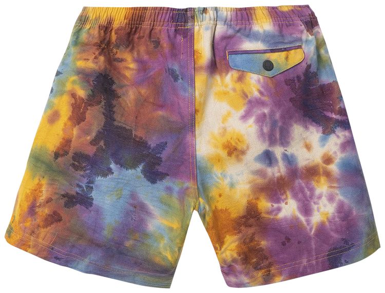 Brain Dead Reflective Logo Head PVC Beach Short Tie Dye