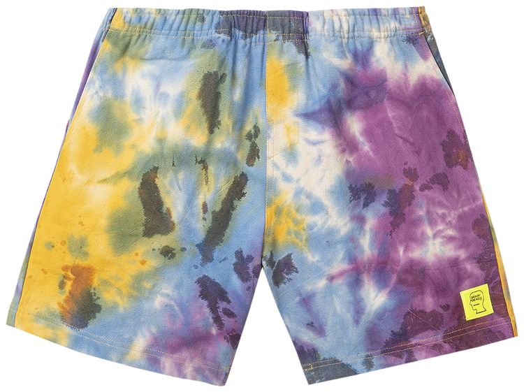 Brain Dead Reflective Logo Head PVC Beach Short Tie Dye