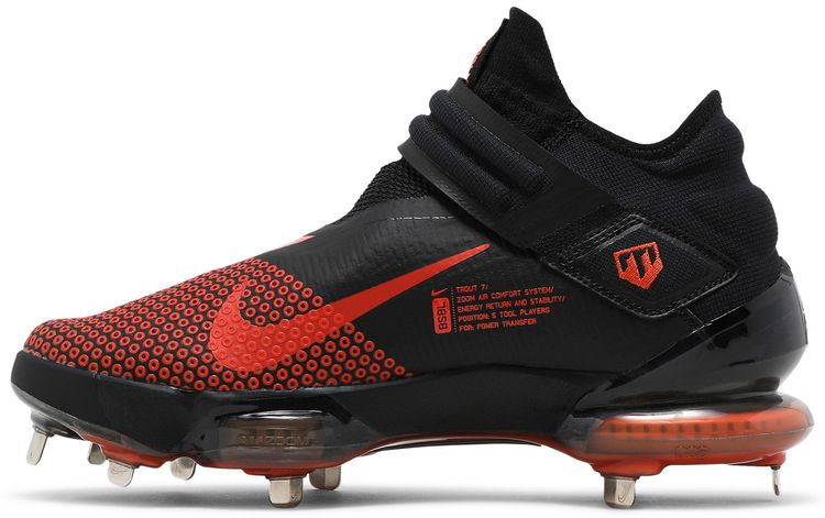 Nike Force Zoom Trout 7 Pro Mid Black Laser Orange