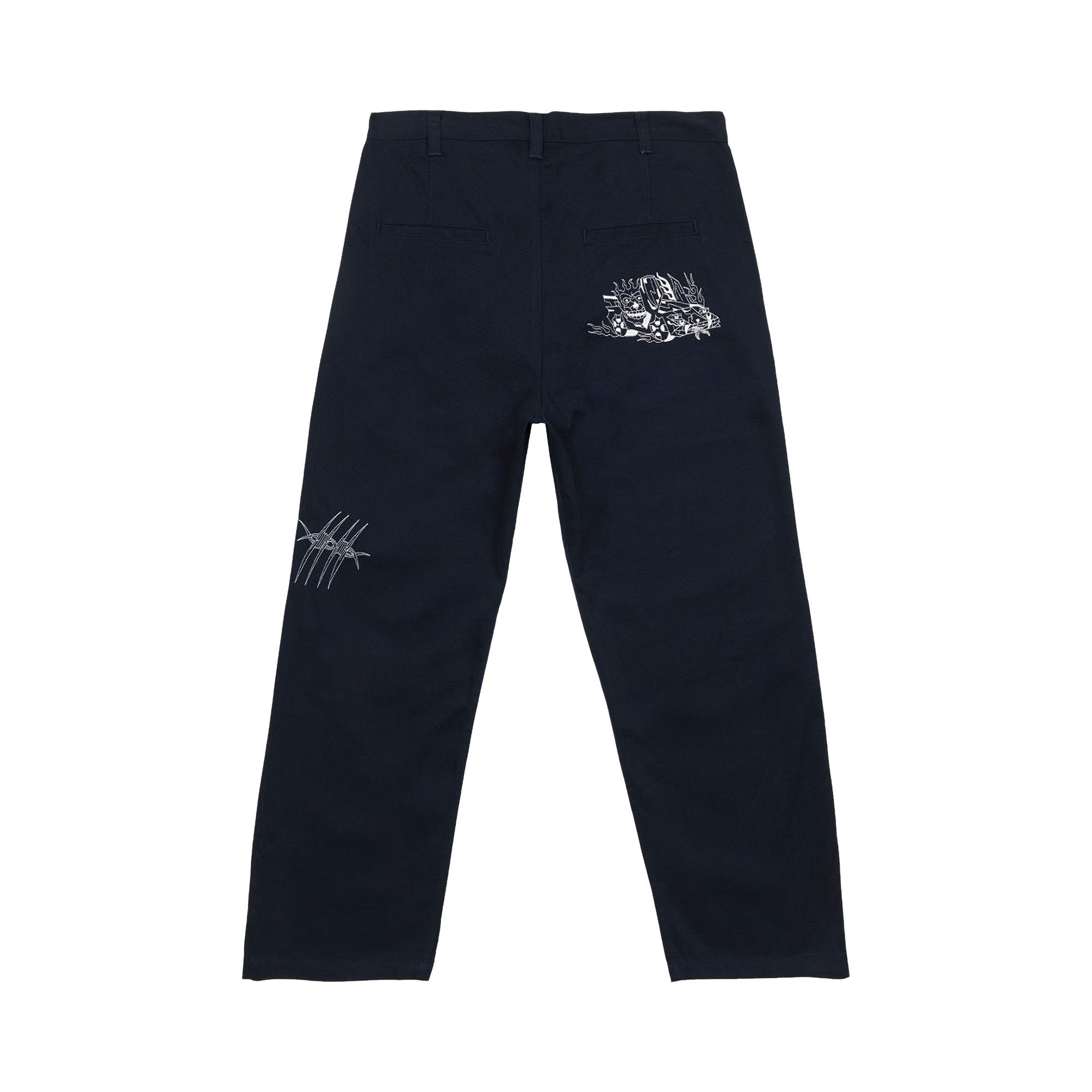 Buy Brain Dead Whips and Chains Wide Leg Pleated Pants 'Navy