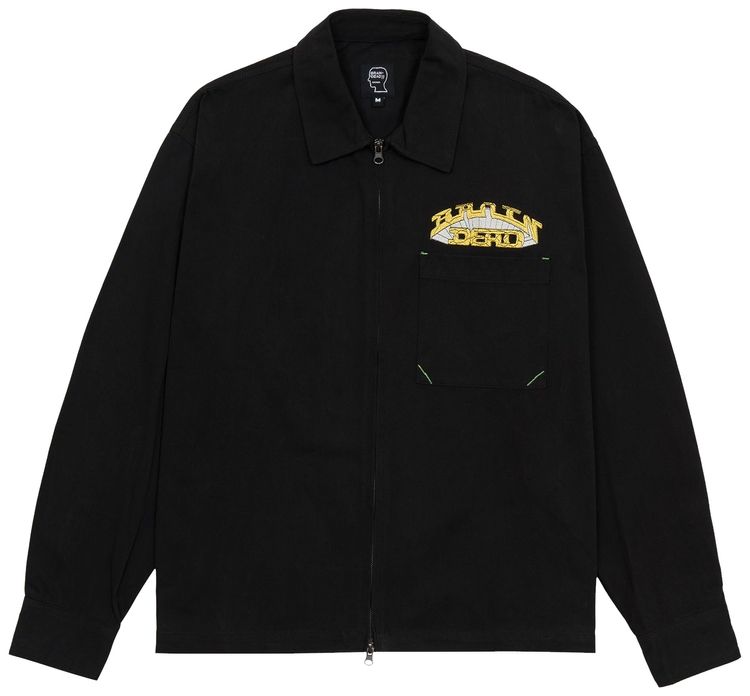 Brain Dead Fast Life Full Zip Shirt Jacket Black