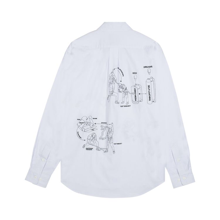 Brain Dead Tutorials Poplin Button Up Shirt White