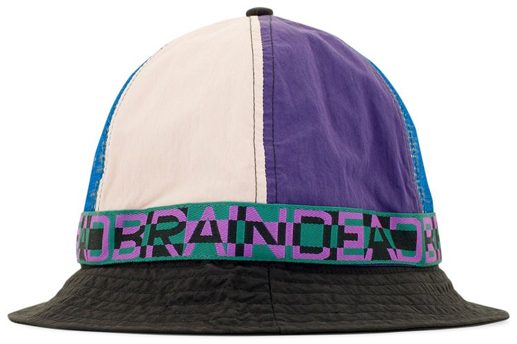 Brain Dead Nigel Color Blocked Bell Bucket Hat Black