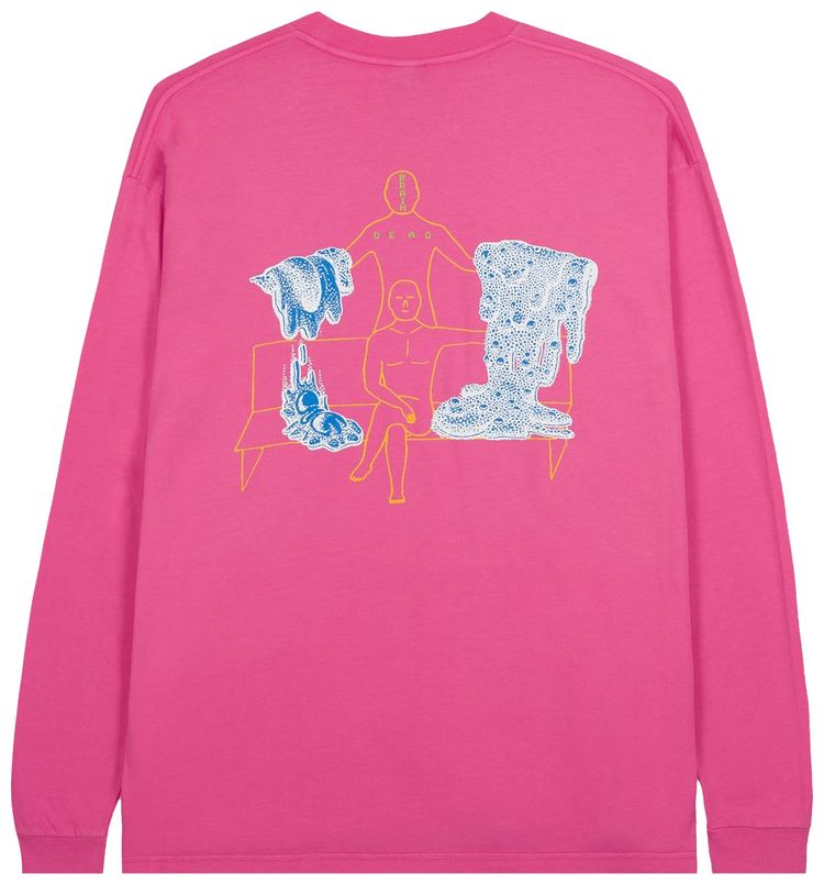 Brain Dead Goop Long Sleeve Shirt Washed Pink