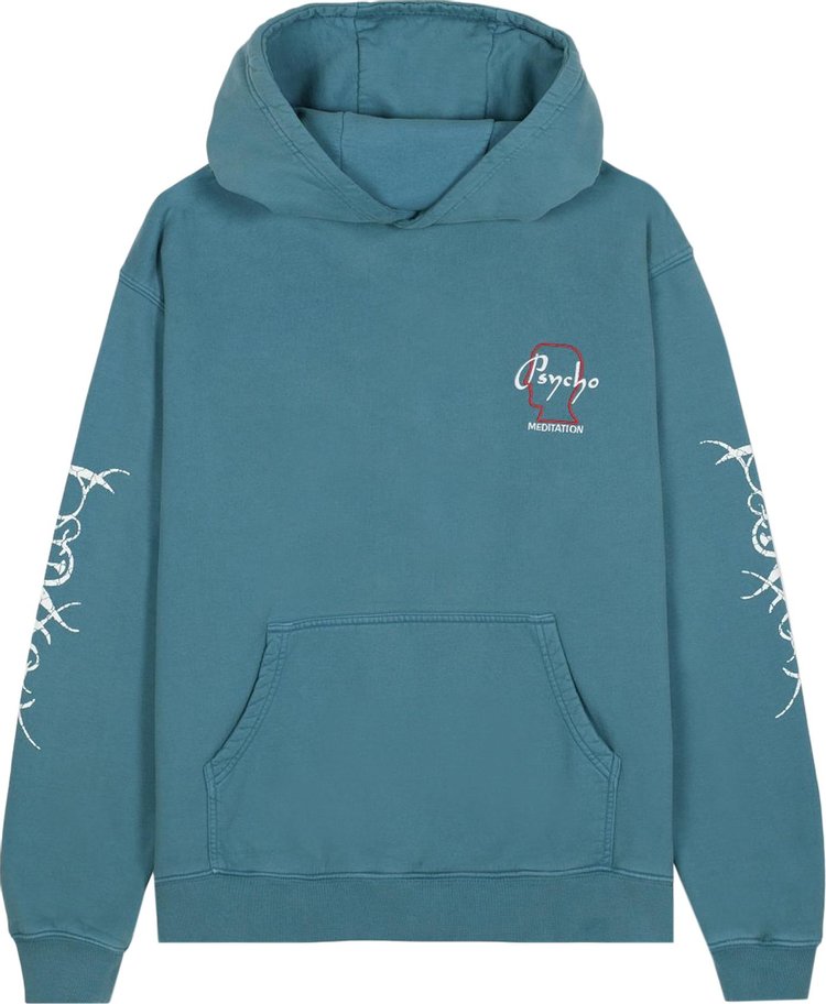 Brain Dead Psycho Meditation Hoodie Teal