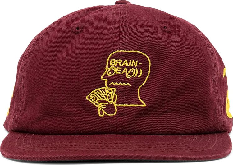 Brain Dead x Magic The Gathering Embroidered 6 Panel Cap Burgundy