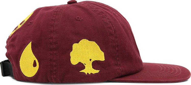 Brain Dead x Magic The Gathering Embroidered 6 Panel Cap Burgundy