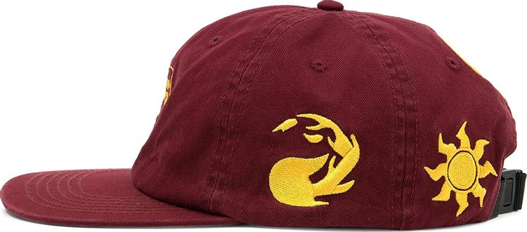 Brain Dead x Magic The Gathering Embroidered 6 Panel Cap Burgundy