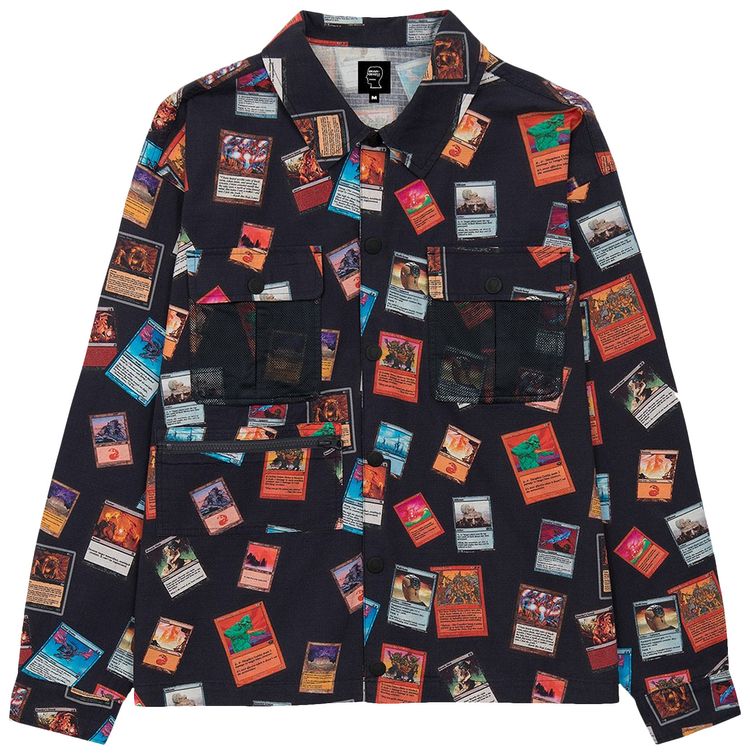 Brain Dead x Magic The Gathering Cards Shirt Navy