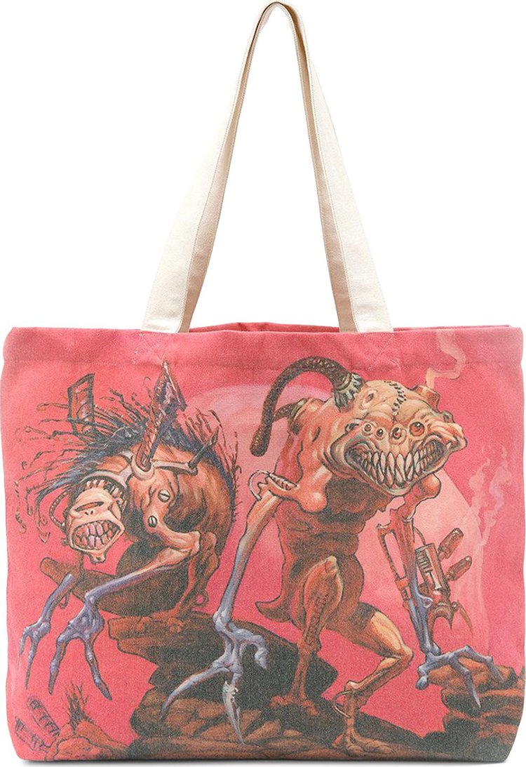 Brain Dead x Magic The Gathering Twins Nylon Tote Coral