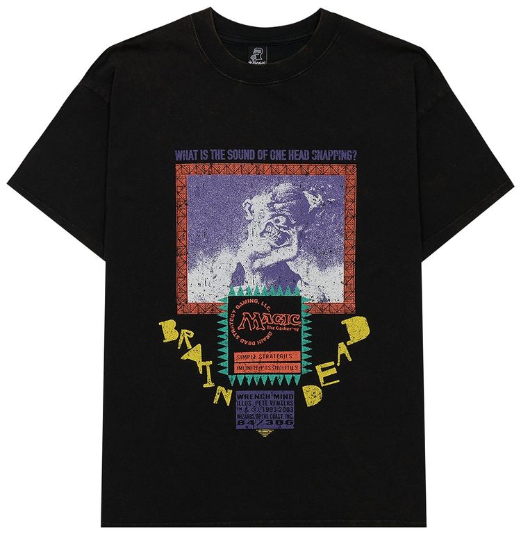 Brain Dead x Magic The Gathering Headsnapping Short Sleeve T Shirt Black