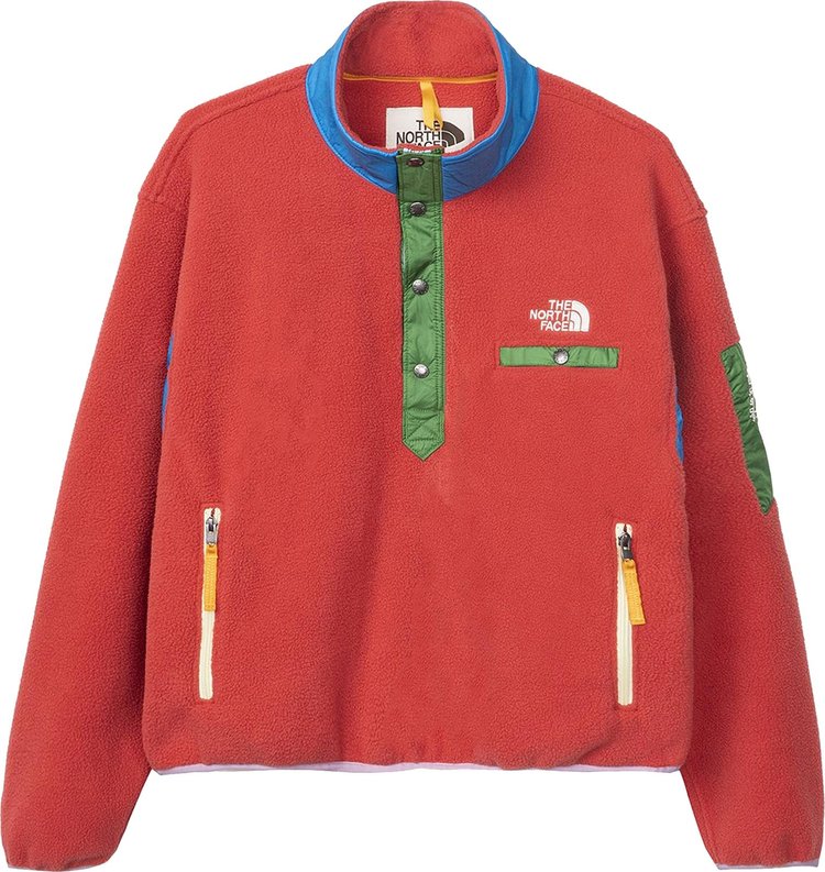 Brain Dead x The North Face 89 Placket Pullover Fleece Sunbaked Red