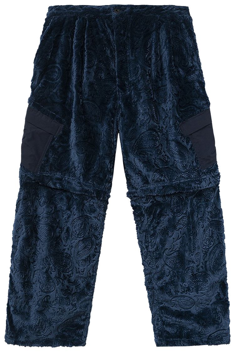 Brain Dead Debossed Paisley Fur Convertible Zip Off Pant Navy