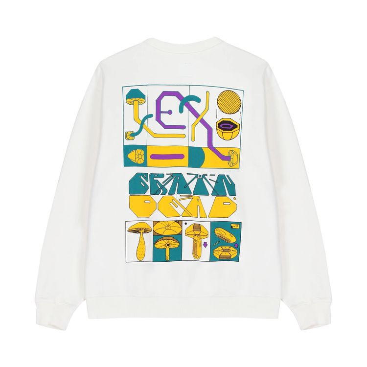 Brain Dead Fungisphere Crewneck Sweatshirt White