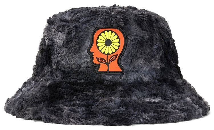 Brain Dead Reversible Sunflower Bucket Hat Charcoal