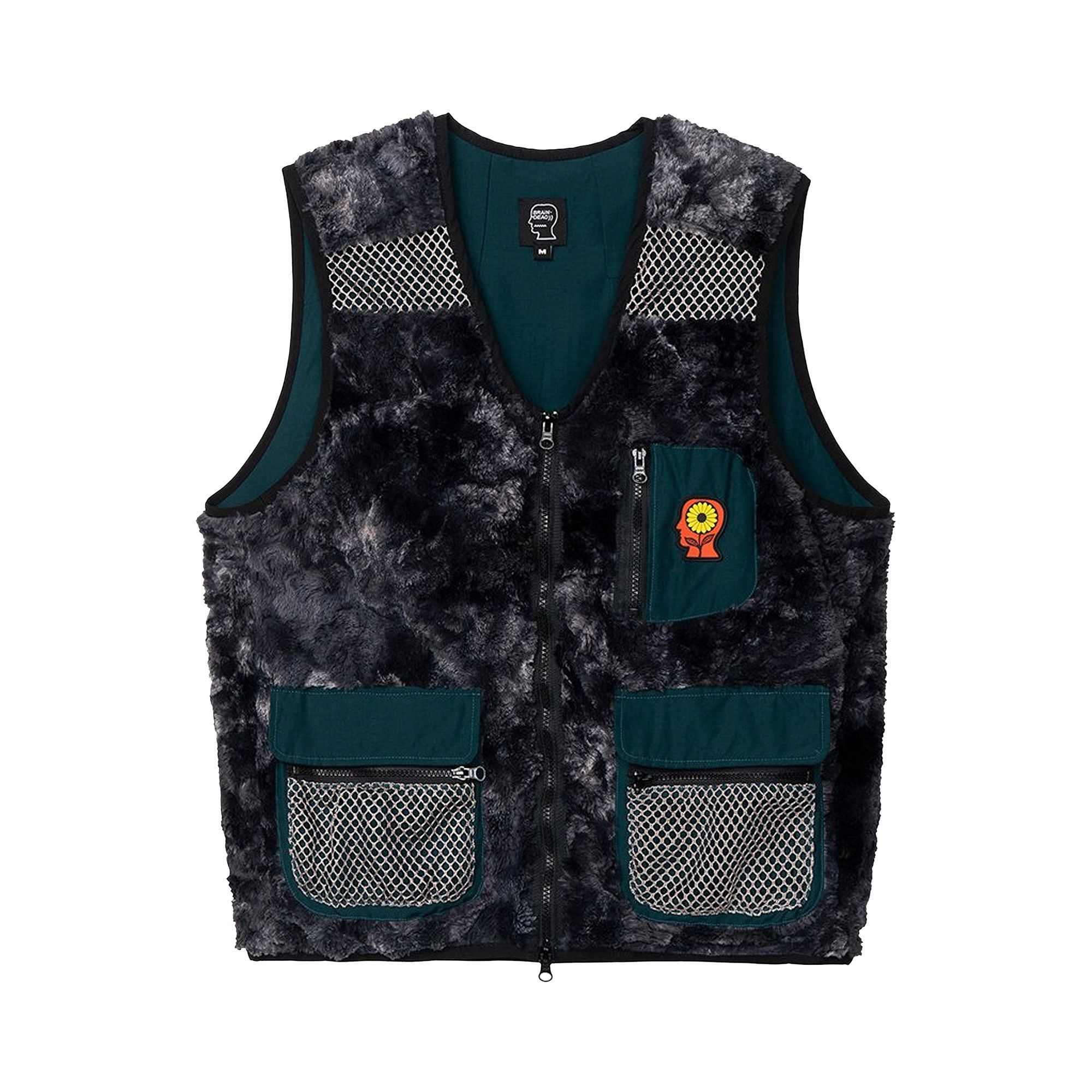 Buy Brain Dead Novelty Dyed Fur Sunflower Tactical Vest