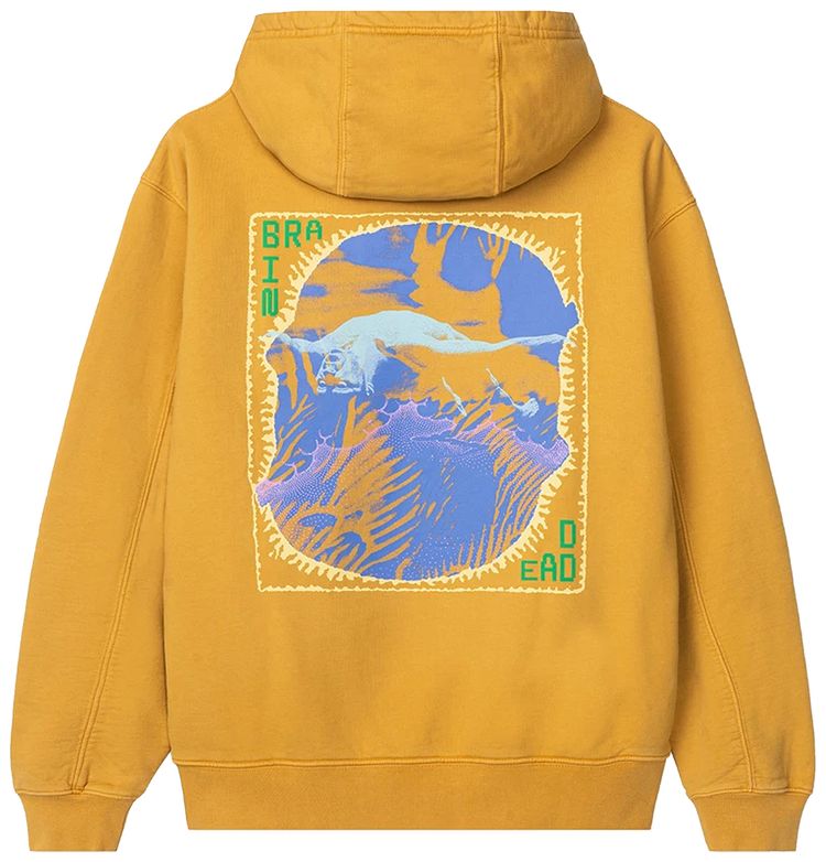 Brain Dead Life Cycle Hoodie Yellow
