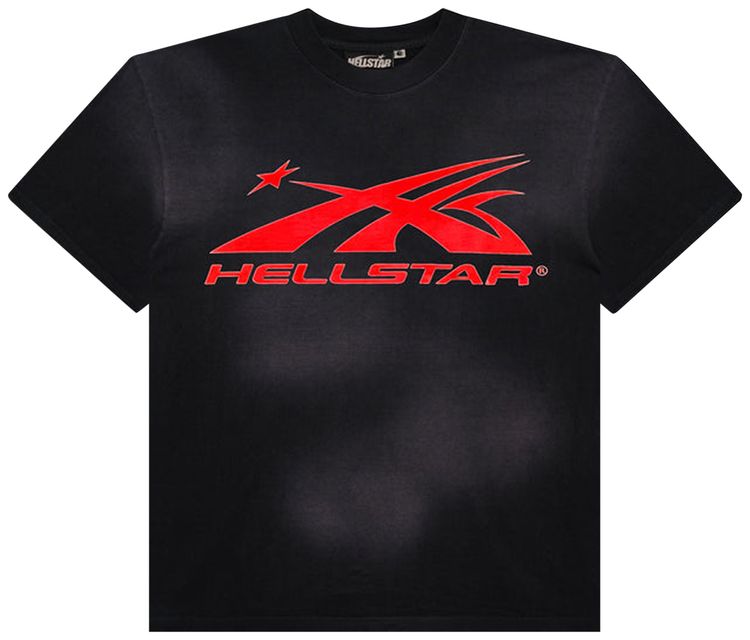 Hellstar Sports Core Gel Logo T Shirt BlackRed
