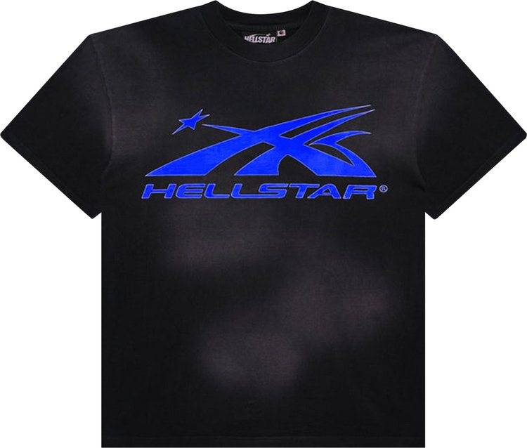 Hellstar Sports Core Gel Logo T Shirt BlackRoyal Blue