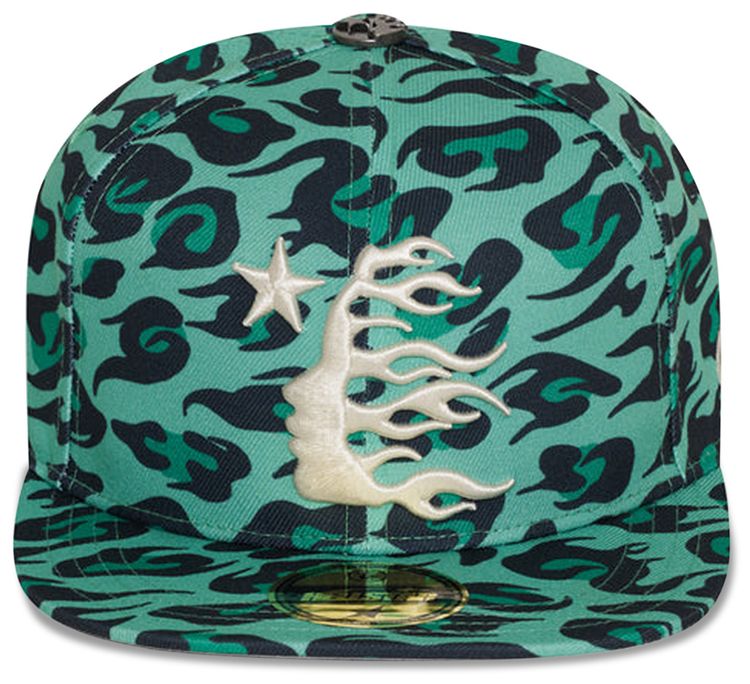 Hellstar Cheetah Print Fitted Hat Green