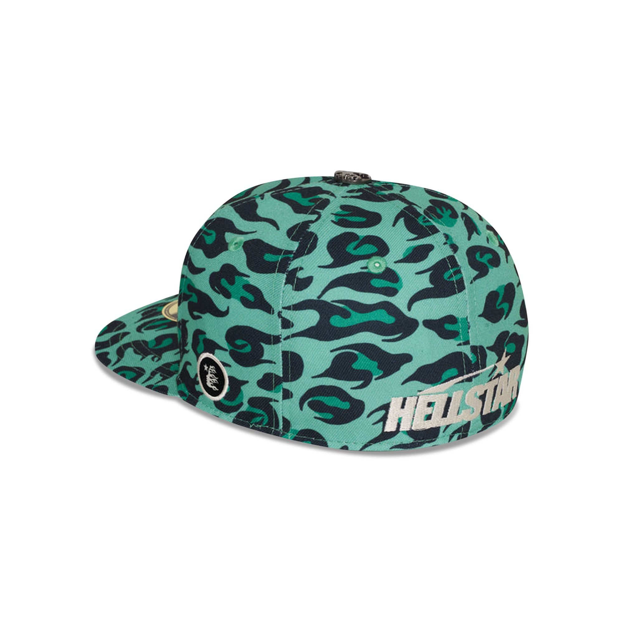 Buy Hellstar Cheetah Print Fitted Hat 'Green' - HS01HAT001