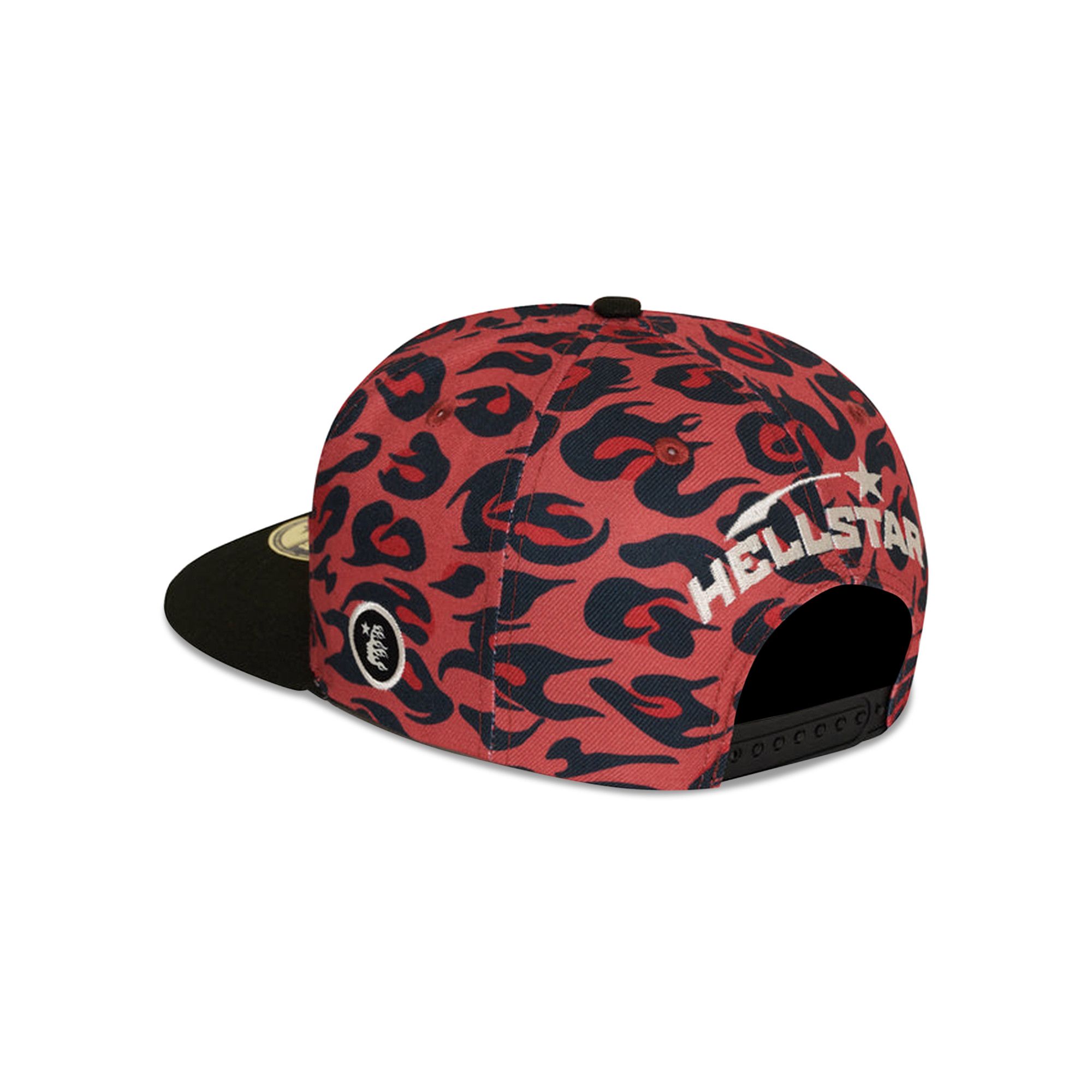 Buy Hellstar Cheetah Print Snapback Hat 'Red' - HS01HAT001