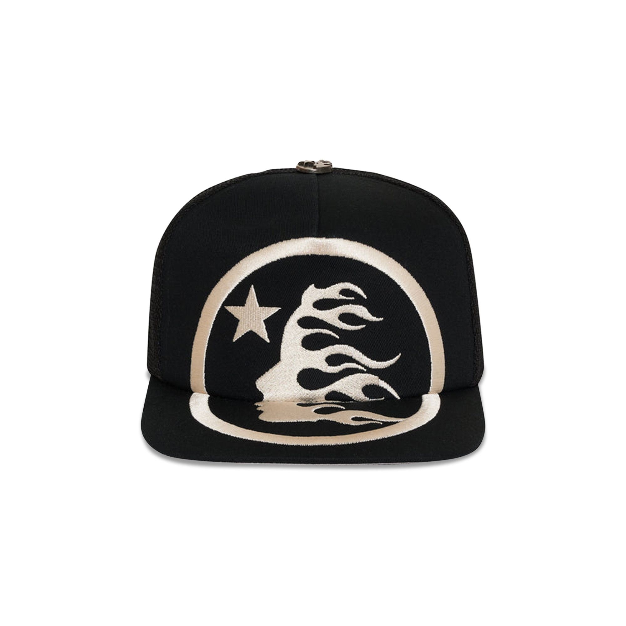 Buy Hellstar Big Logo Trucker Snapback Hat 'Black