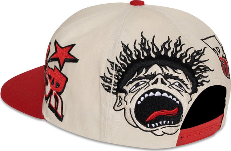 Hellstar Records Snapback Hat RedWhite