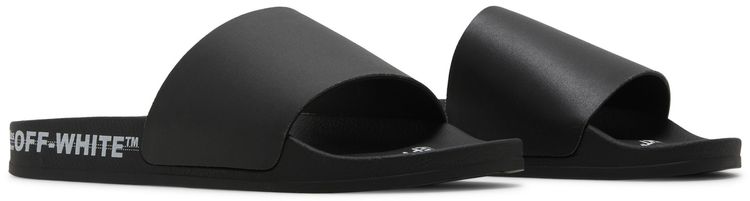 Off White Industrial Belt Sliders Black