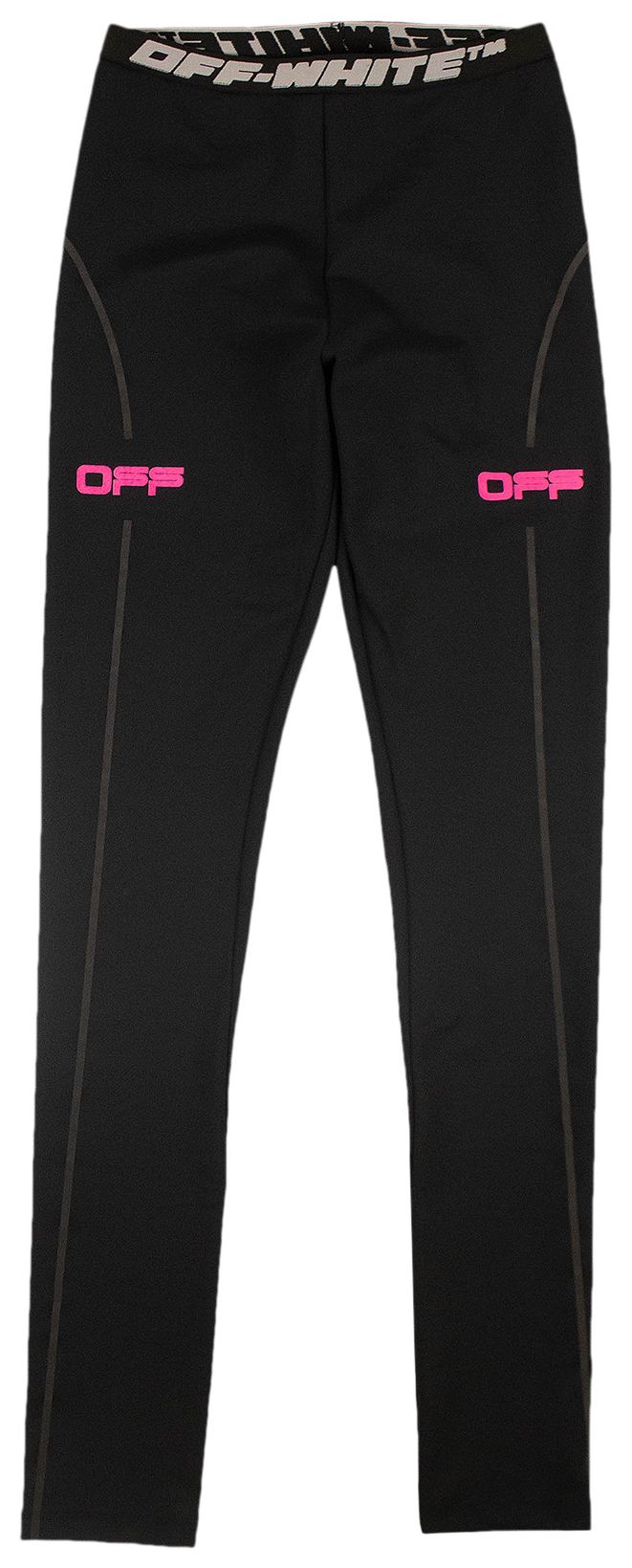 Off White Active Leggings BlackFuchsia