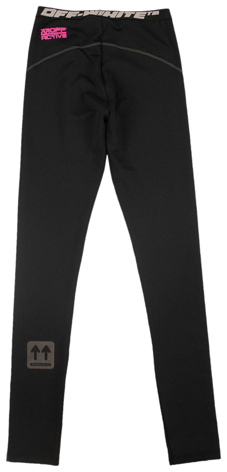 Off White Active Leggings BlackFuchsia