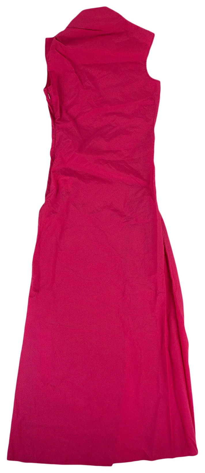 Off White Short Dna Spiral Split Dress Fuchsia