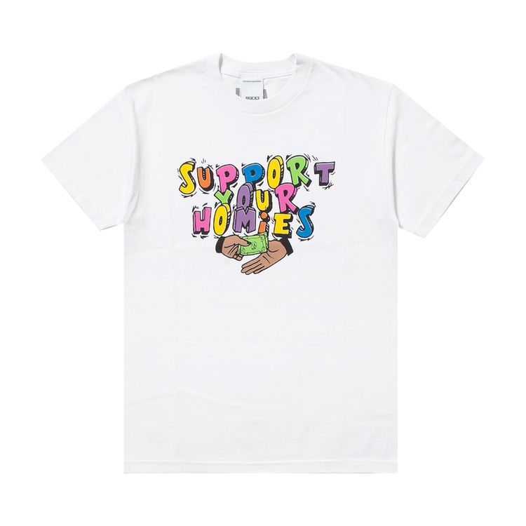 Bricks  Wood Support Your Homies Tee White
