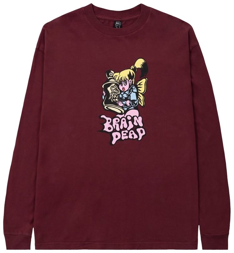 Brain Dead Bubblegum Shorty Long Sleeve Maroon