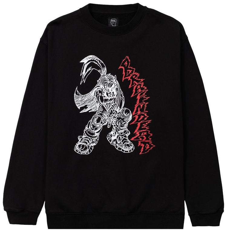 Brain Dead Final Stand Crewneck Sweatshirt Black