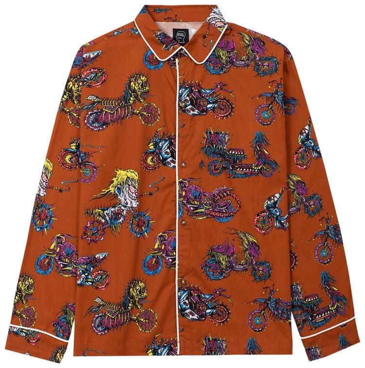 Brain Dead Moto Pajama Top Multicolor