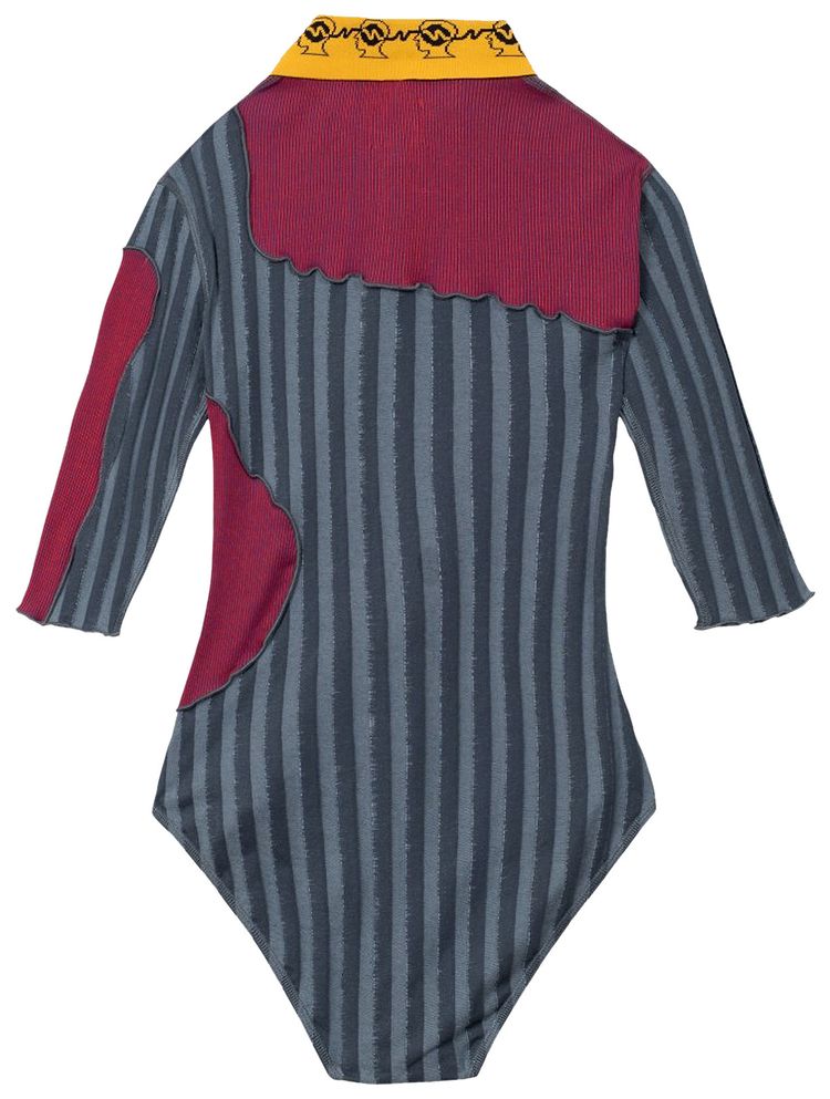 Brain Dead Jacquard Collar Paneled Bodysuit Multicolor