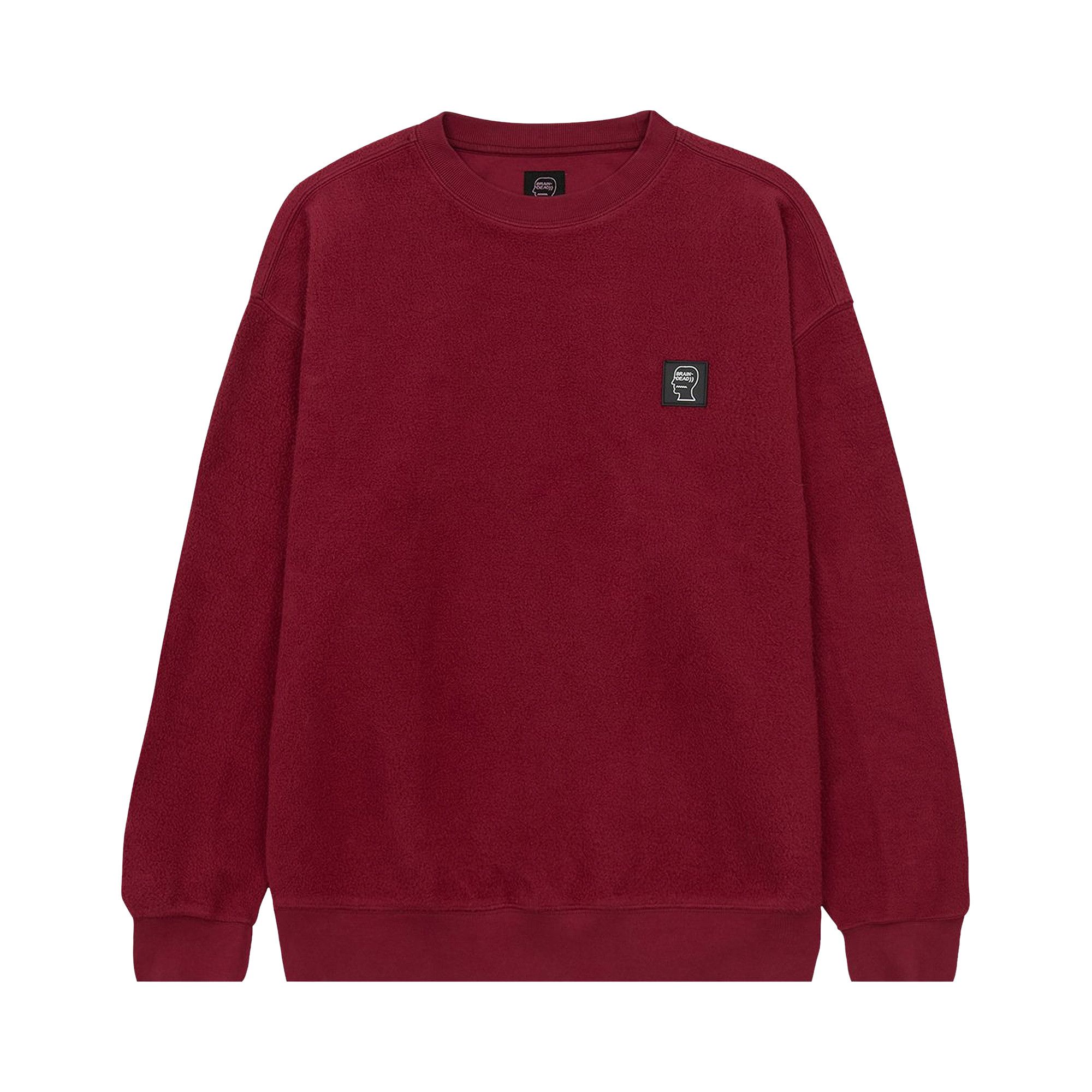 Buy Brain Dead Reverse Fleece Crewneck Sweatshirt 'Burgundy
