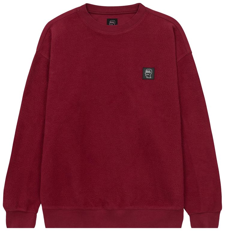 Brain Dead Reverse Fleece Crewneck Sweatshirt Burgundy