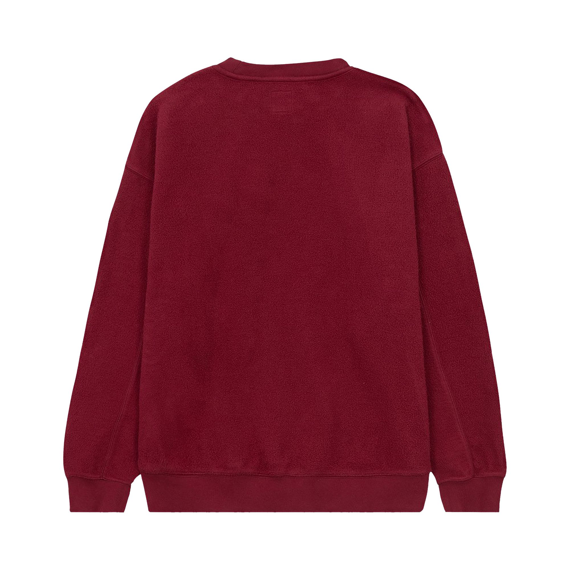 Buy Brain Dead Reverse Fleece Crewneck Sweatshirt 'Burgundy
