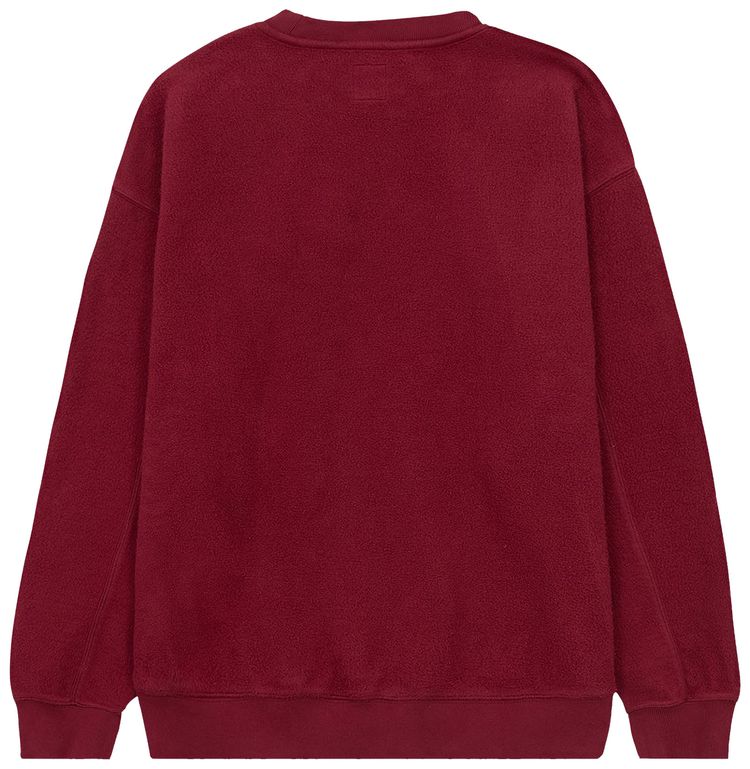 Brain Dead Reverse Fleece Crewneck Sweatshirt Burgundy