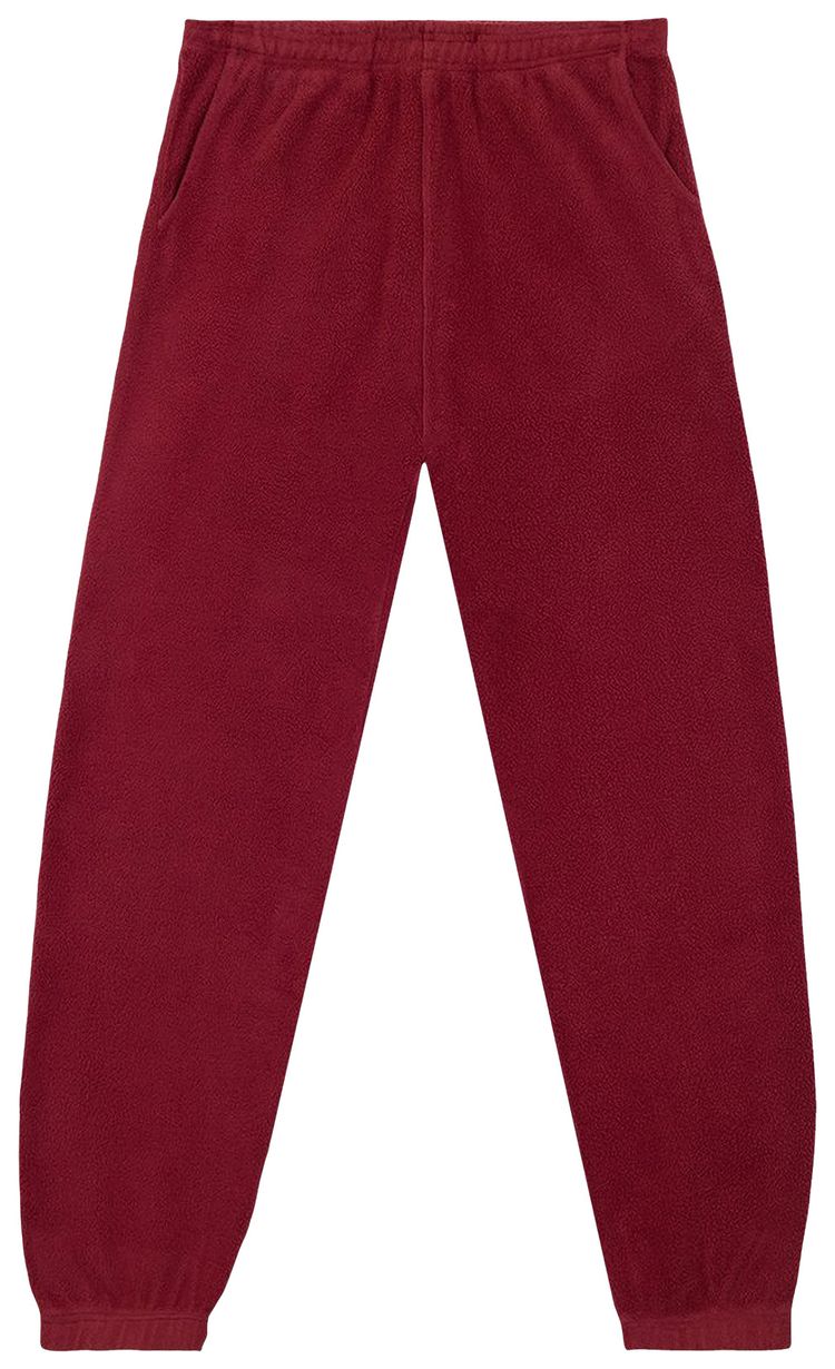 Brain Dead Reverse Fleece Sweatpant With PVC Burgundy